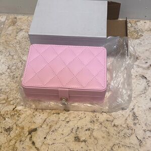 Pink Quilted Jewelry Box